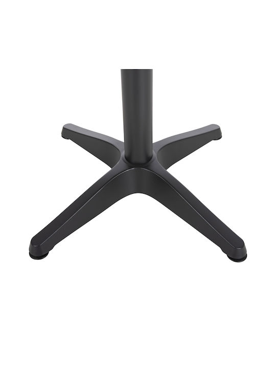 Alexa Outdoor Dinner Table with Polywood Surface and Aluminum Frame Natural 60x60x73cm