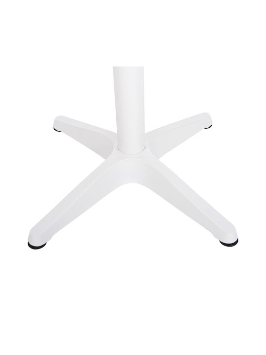 Alexa Outdoor Dinner Free Standing Table with Polywood Surface and Aluminum Frame Natural 60x60x73cm