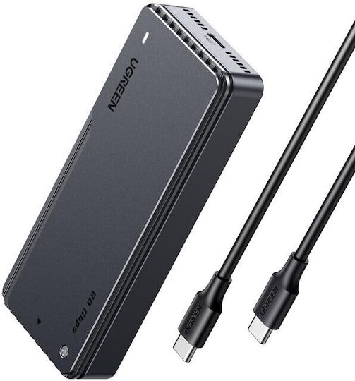 Ugreen Твърд диск кутия M.2 PCI Express NVMe с връзка Type-C в Черен цвят