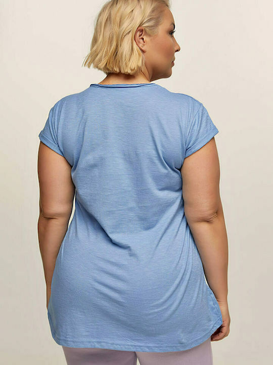 Bodymove Damen Sport T-Shirt Blue