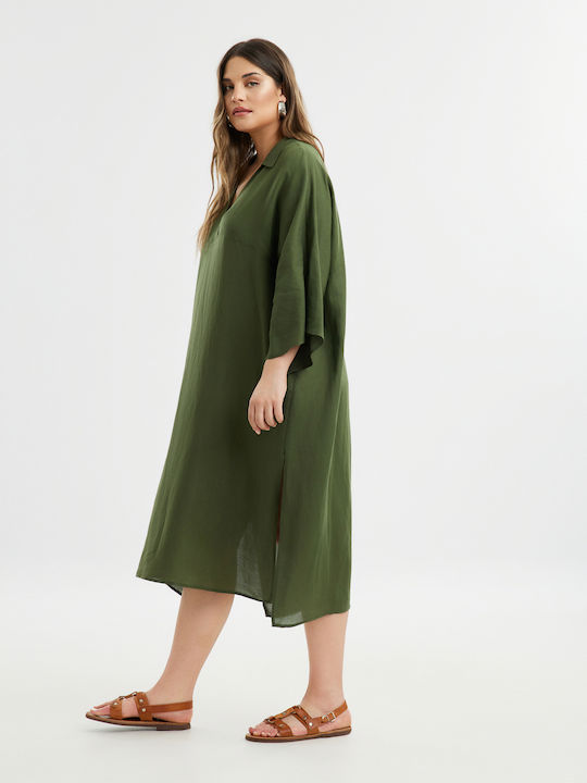 Mat Fashion Feminin Caftan de Plajă Verde