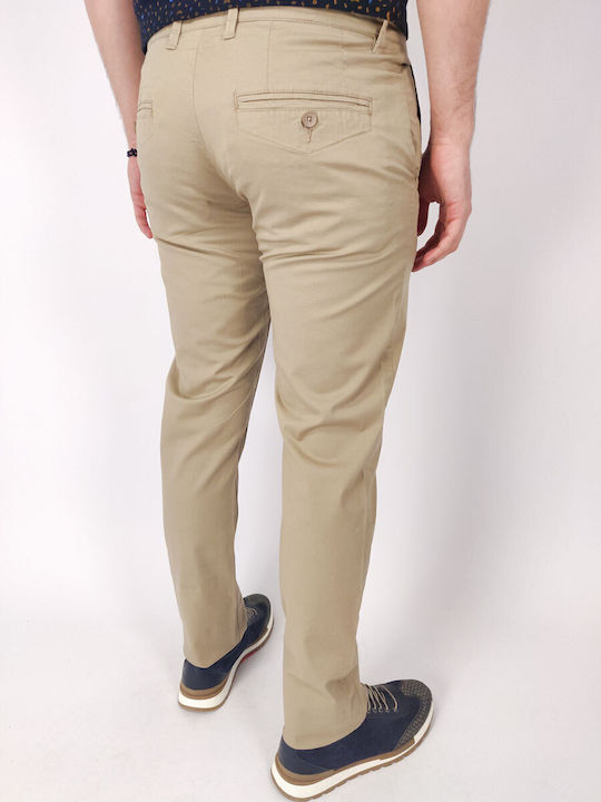 Gnious Pantaloni pentru bărbați Chino cu Croială Normală Beige