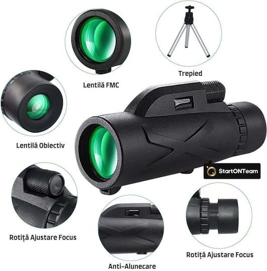 Telescop Monocular Profesional de Mare Putere 80x100 HD Zoom Bak-4 Prismă Focalizare Dublă