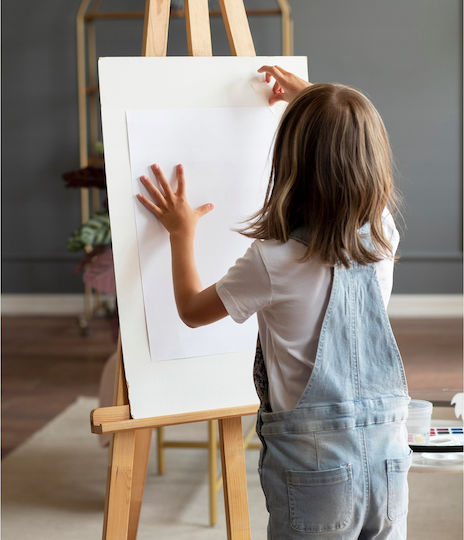 Easel din lemn Zola, reglabil pe lățime și unghi, pliabil, 170 x 56 x 75 cm
