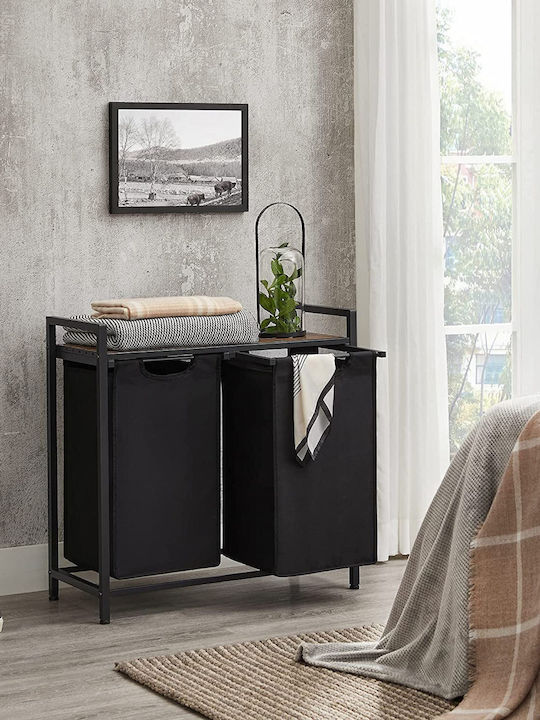 Songmics Fabric Laundry Basket 46lt 73x33x72cm Gray