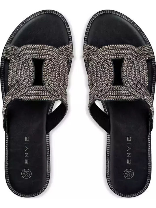 Flache Sandalen für Damen in Schwarz Farbe
