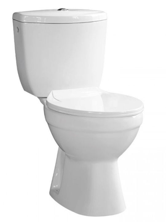 Pyramis Dilos S-trap Floor-Standing Toilet with Flush with Cover Soft Close White