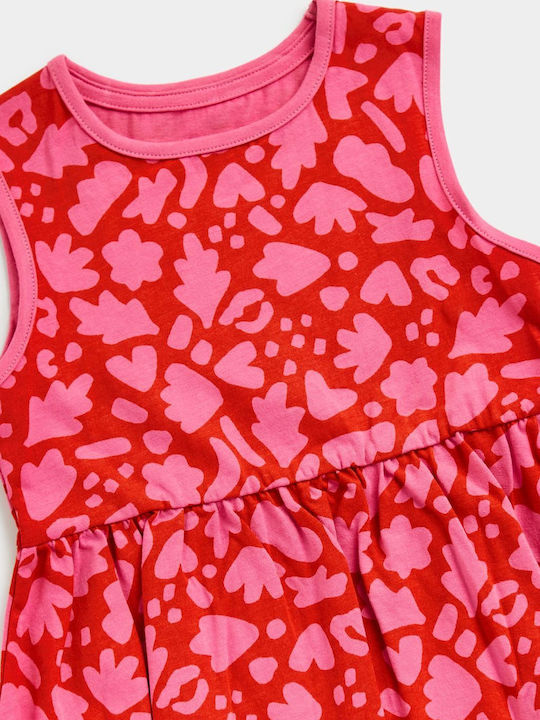 Girls Sleeveless Multicolour Dress