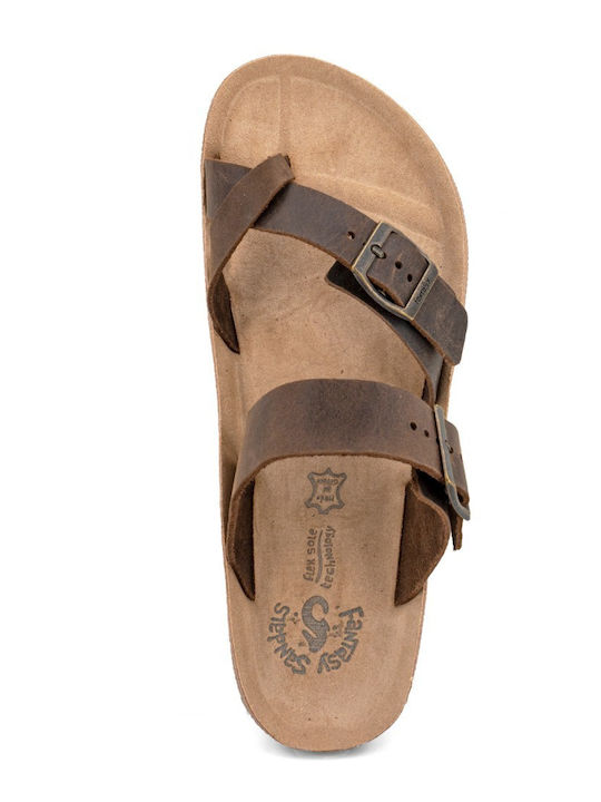 Leder Herrensandalen in Braun Farbe