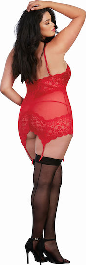 Dreamgirl Set Sexy Babydoll with Lace Red