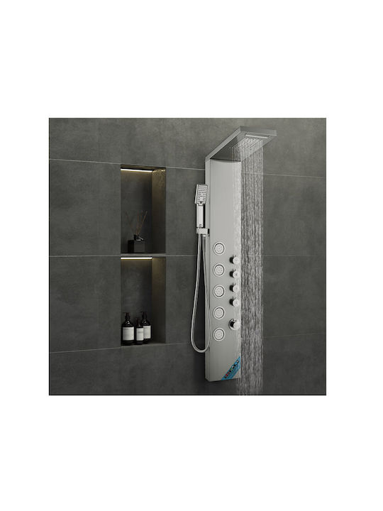 Vevor Hydro-Massage-Säule 134.5cm Silber