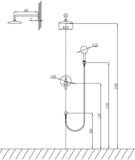 Karag Artemis για Ντουζιέρα 2 Εξόδων Inox Satinato 5206836065229 Karag Artemis για Ντουζιέρα 2 Εξόδων Inox Satinato 5206836065229