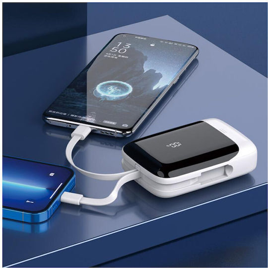 Kakusiga KSC-1076 Power Bank 10000mAh 22.5W με Θύρα USB-A και Θύρα USB-C Λευκό
