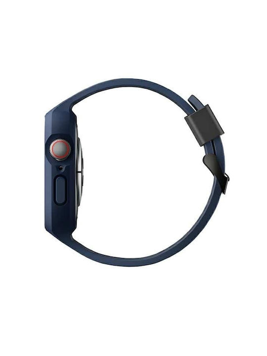 Uniq Strap Monos 2in1 Apple Watch Strap + Case Series 4 5 6 7 8 9 Se Se2 44/45mm Navy Blue