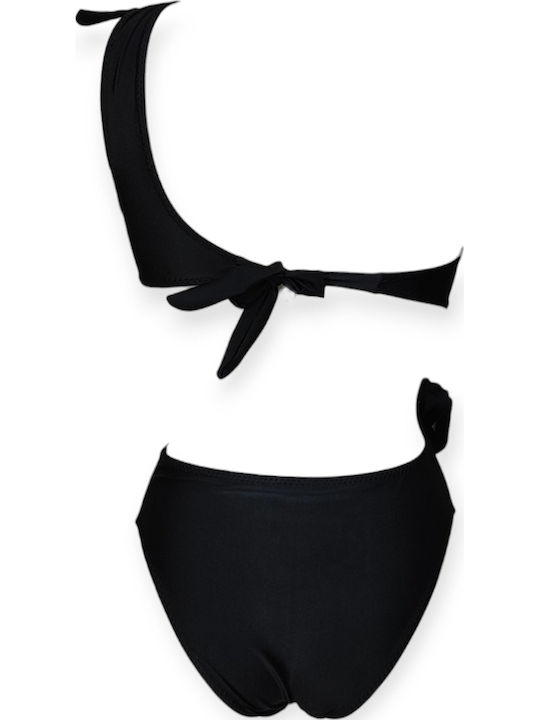 Swimsuit with Openings & Removable Padding Black
