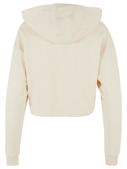 Urban Classics Women's Cropped Hooded Sweatshirt Whitesand