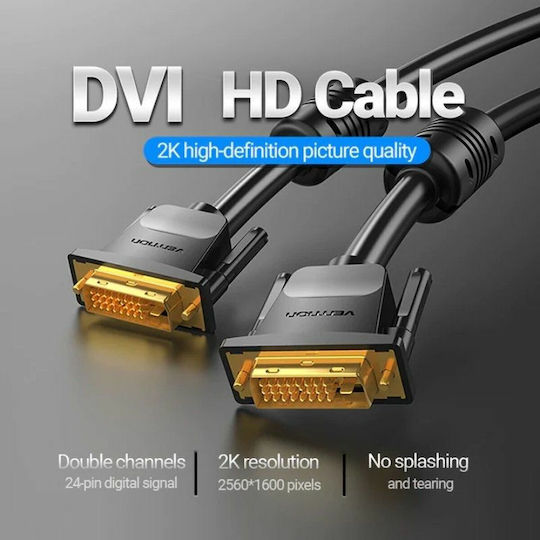 Vention 1.5m DVI-D male to DVI-D male Cable Black (S9908540)