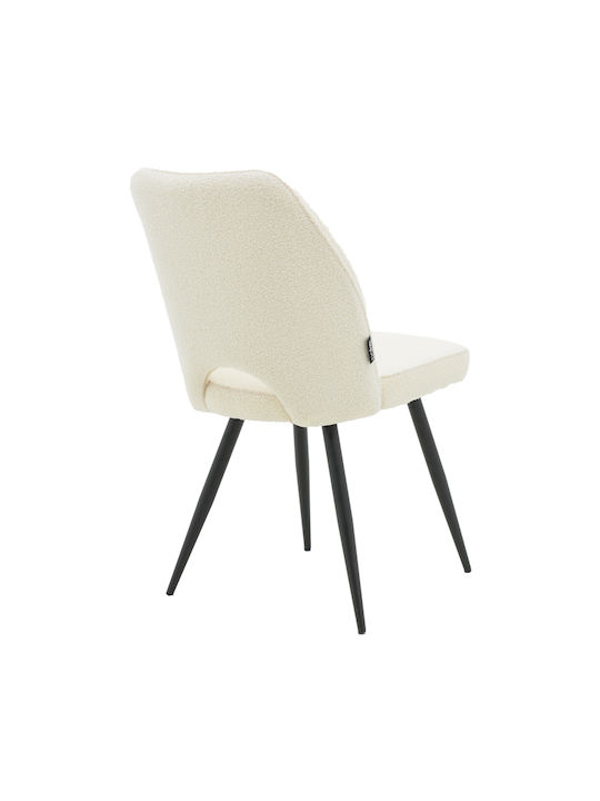 Renish Dining Room Fabric Chair Boucle Ecru 61x47x91.5cm