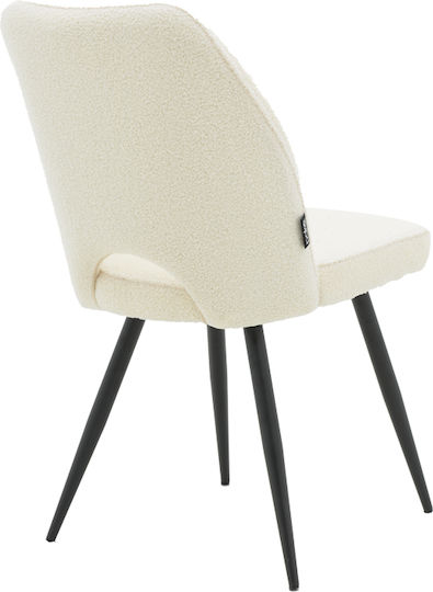 Renish Dining Room Fabric Chair Boucle Ecru 61x47x91.5cm