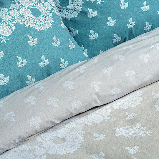 Beauty Home Σετ Υπέρδιπλο 220x240εκ. Πετρόλ 3τμχ