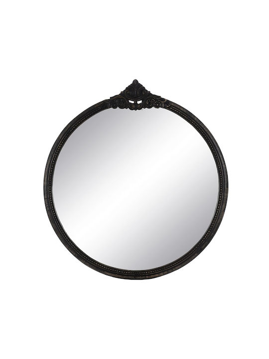 BigBuy Wall Mirror with Brown Glass Frame Diameter 76.2cm 1pcs