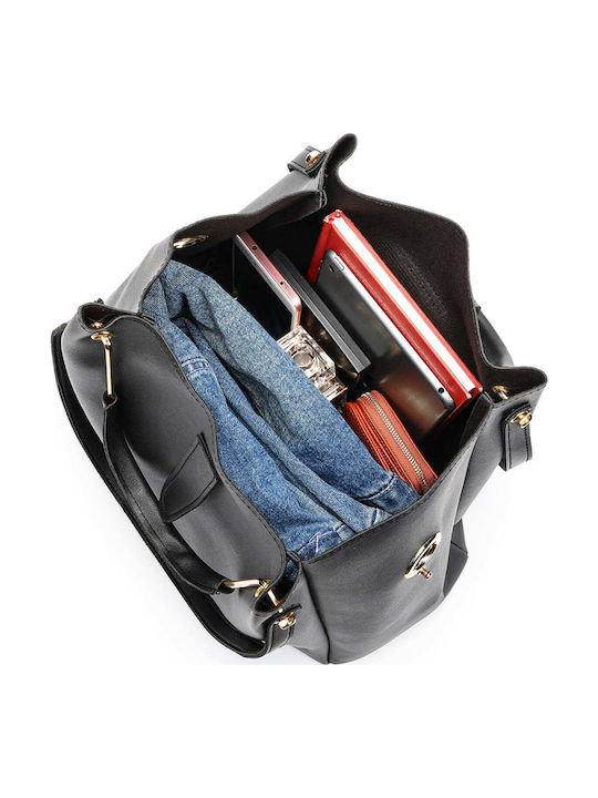 Set Geantă de damă Shopper De umăr Neagră