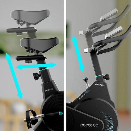 Cecotec DrumFit Indoor 10000 Ποδήλατο Spinning Μαγνητικό με Ροδάκια