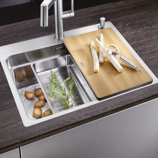Blanco Etagon 500-IF Ένθετος Νεροχύτης Inox Σατινέ Μ54xΠ50cm Ασημί
