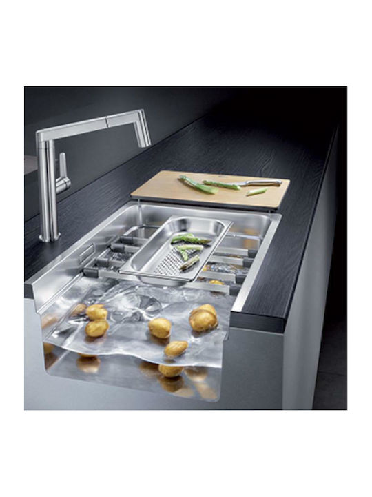 Blanco Etagon 500-IF Ένθετος Νεροχύτης Inox Σατινέ Μ54xΠ50cm Ασημί