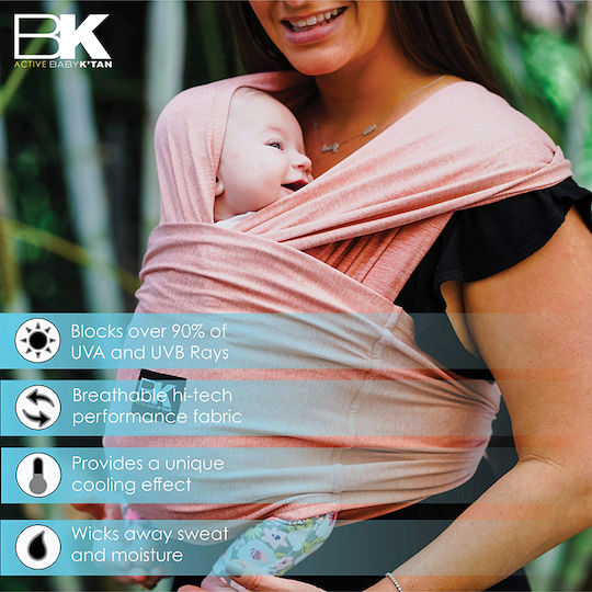Baby K'tan Μάρσιπος Wrap Yoga Heather Large Coral με Μέγιστο Βάρος 16kg