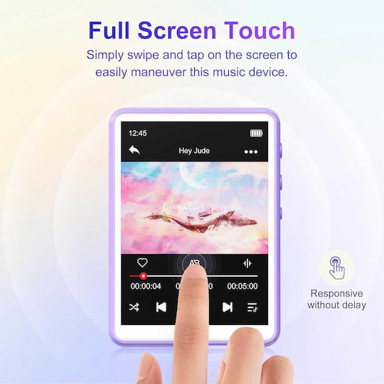 MECHEN M3 MP3 Player (64GB) with LCD / TFT Touch Screen 2.4" Purple