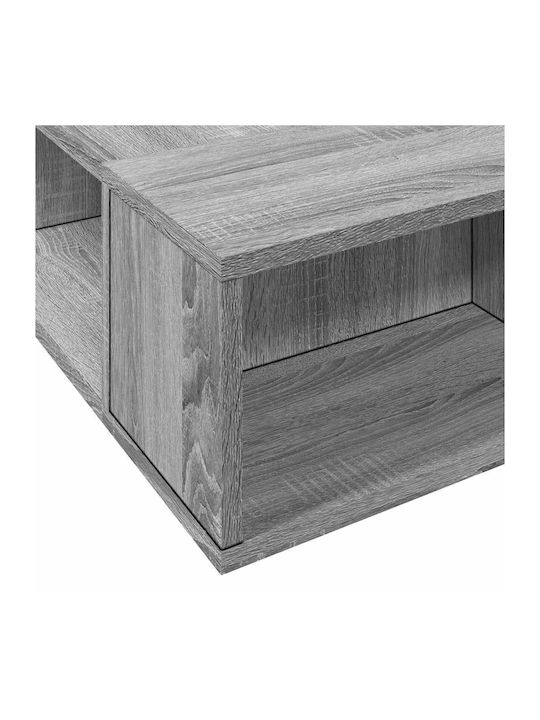 Single Wooden Gray Bed Base with Slats for Mattress 75x190cm