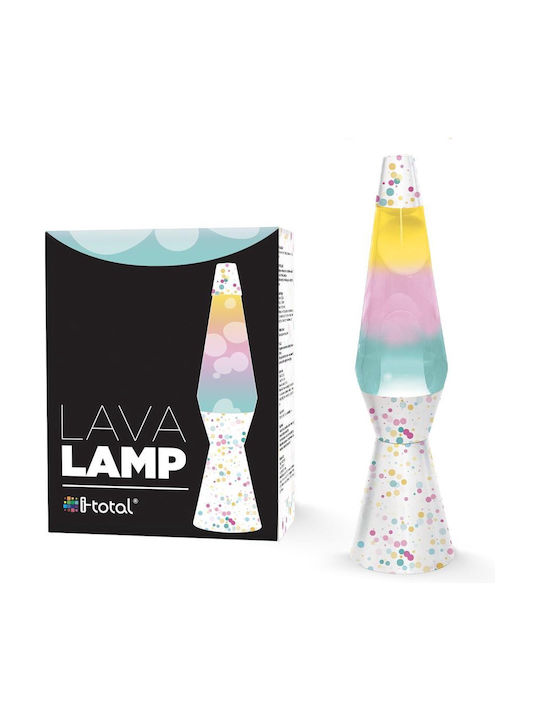 I-Total Decorative Lamp Lava Lamp with Socket for Bulb E14 Multicolour