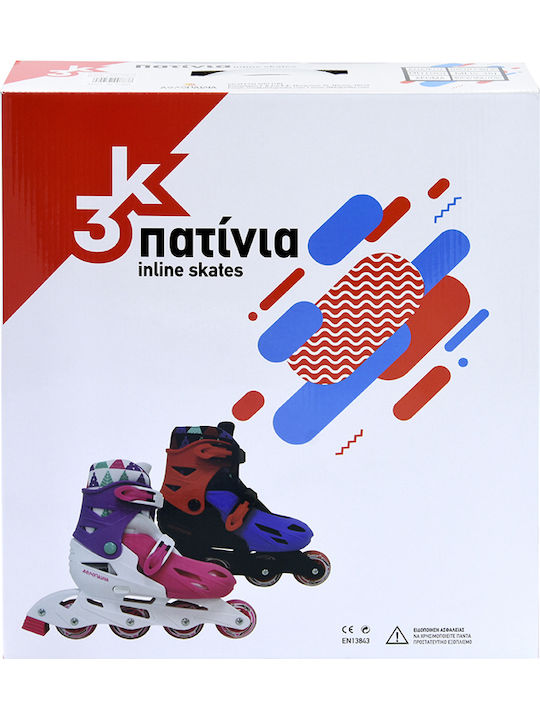 Athlopaidia Kids Adjustable Inline Rollers Multicolour Red/Black/Blue