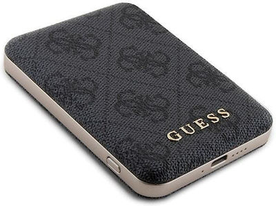 Set Guess Gubpm5n614gemgk iPhone 11 6.1" Carcasă Dura + Powerbank 5000mAh Magsafe Negru Logo Metalic 4g