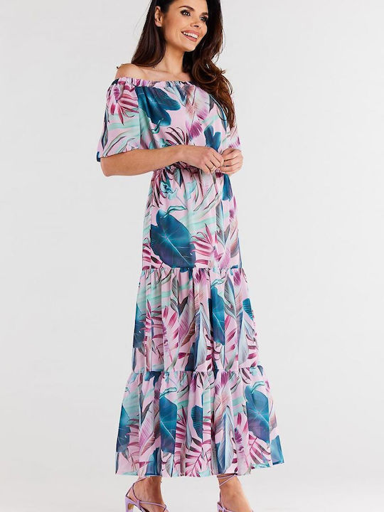 Awama Dress with Ruffle colorful