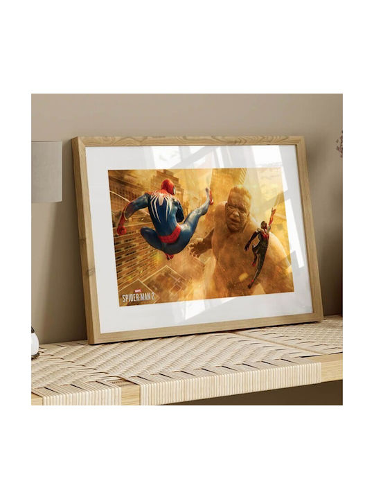 Walls Kids Wall Art Spiderman 2 Wooden Frame 50x40cm