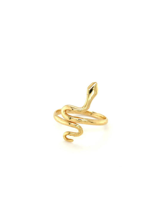 Women's Gold Ring K14 585° Snake