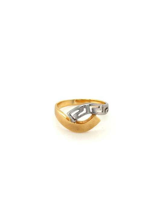 Women's Gold Ring K14 585° Myandros Bicolor