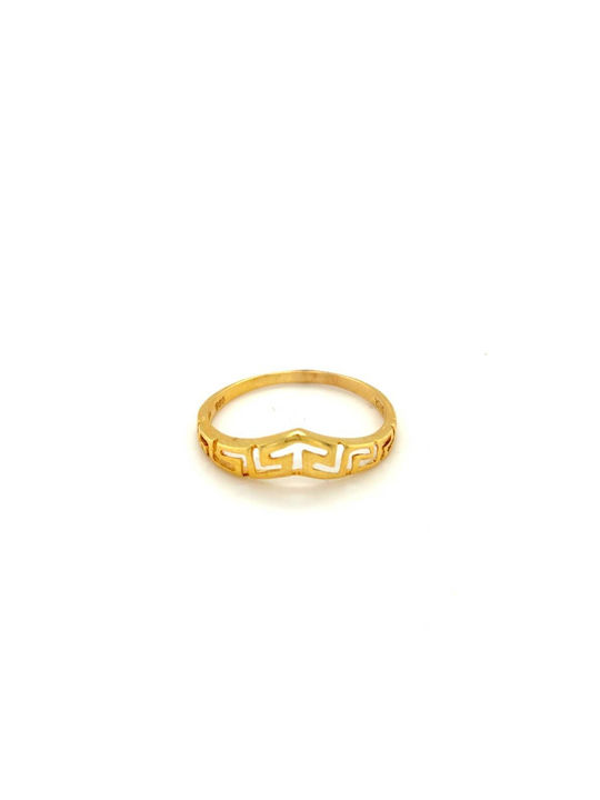 Women's Gold Ring K14 585° Meander