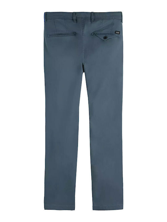 Scotch & Soda Mott Men's Trousers Chino Elastic in Super Slim Fit Steel