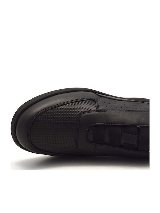 Leder Herren Freizeitschuhe Schwarz