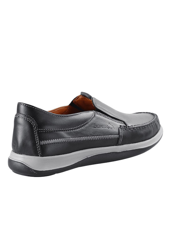 Boxer Men's Leather Casual Shoes Black