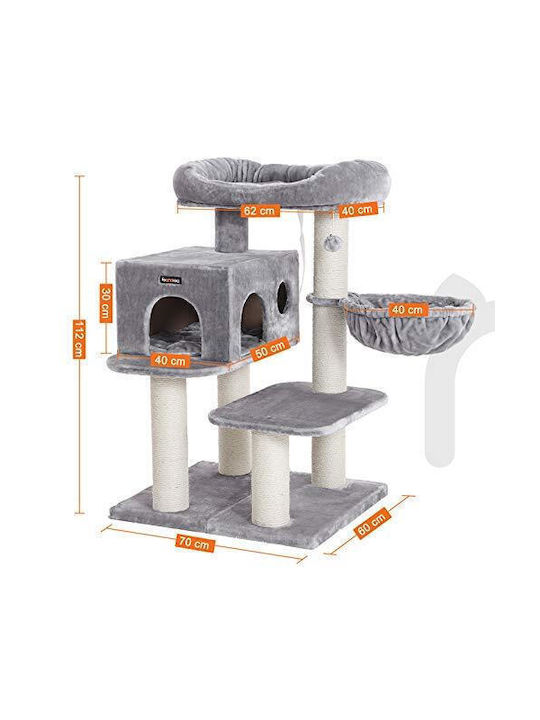 Songmics Feandrea Scratching Post Cat Trees Beige 5 levels 70x60x112cm