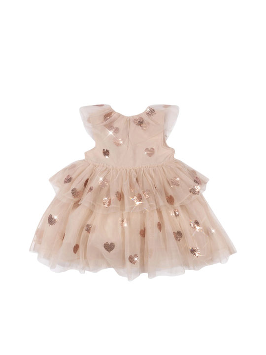 Konges Slojd Kids Dress with Sequins Pink