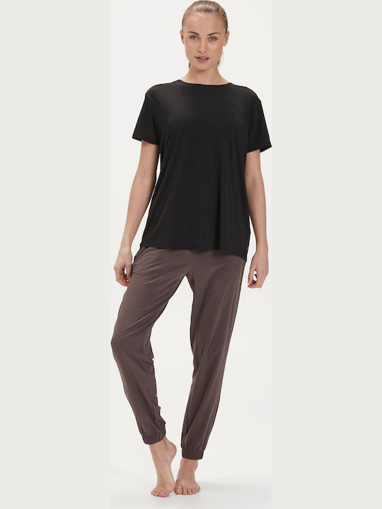 Γυναικείο Αθλητικό T-shirt Fast Drying Black Melange