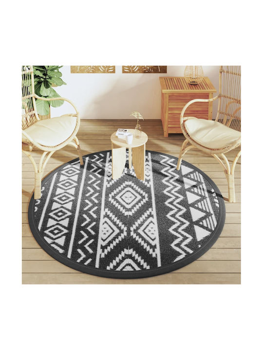 vidaXL Rug Outdoor Rectangular Black