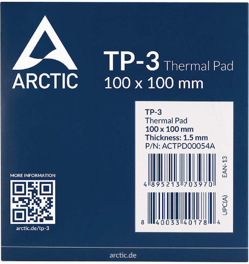 Arctic Thermal Pad Tp-3 100x100mm 1.0mm Actpd00053a