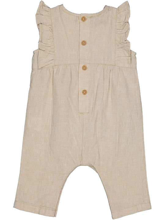 Mauli Kids Linen Jumpsuit beige