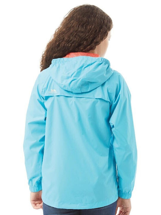 Waterproof Kids' Casual Jacket Windproof with Hood Aquatic (Marine)